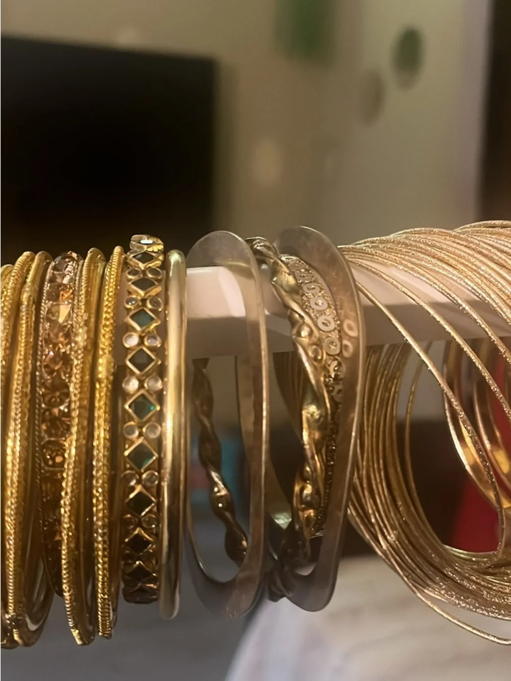 Gold Tone Stackable Women's  bangles